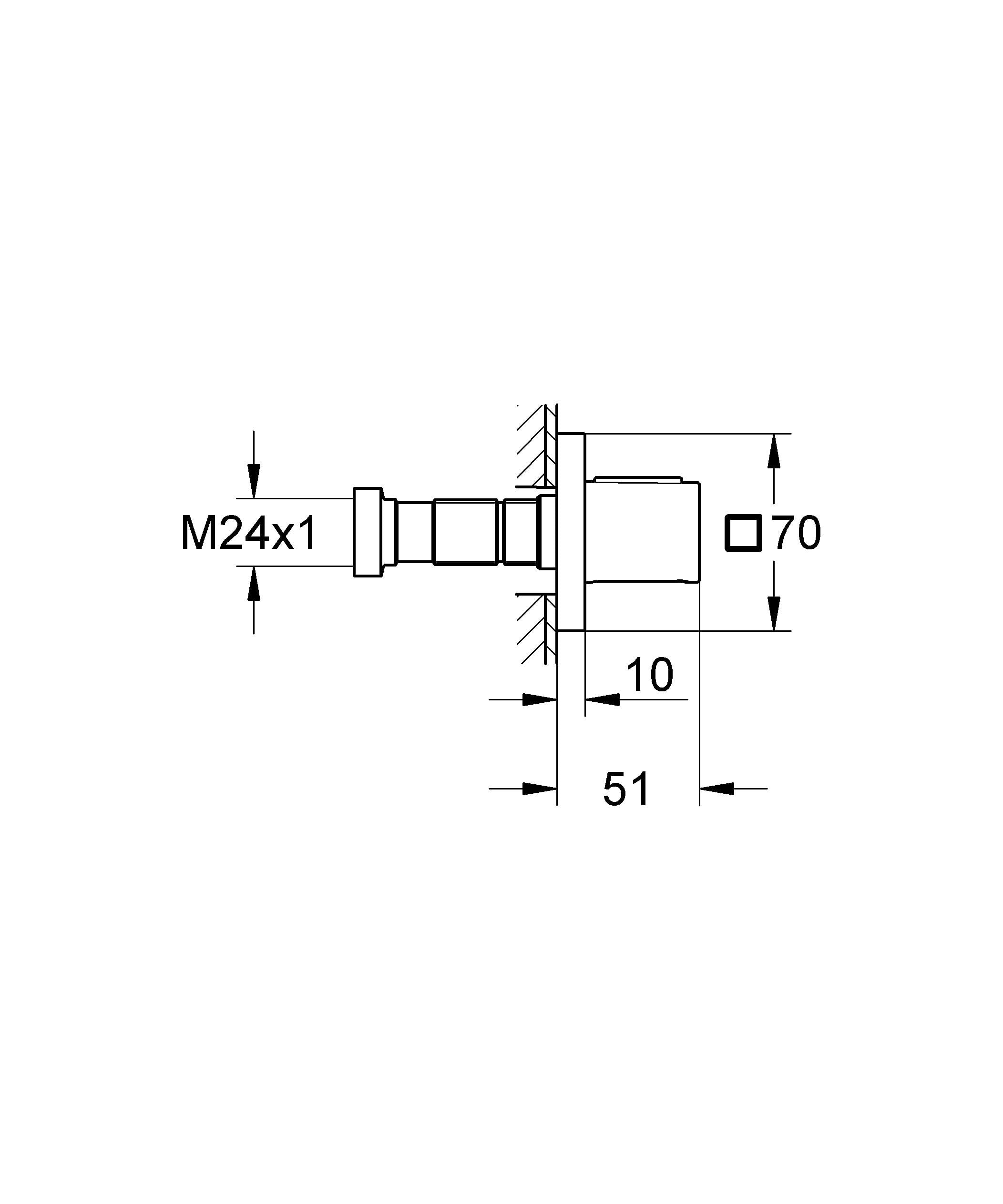 Комплект верхней монтажной части для вентиля на один выход Grohe Grohtherm F 27623 000 (27623000)